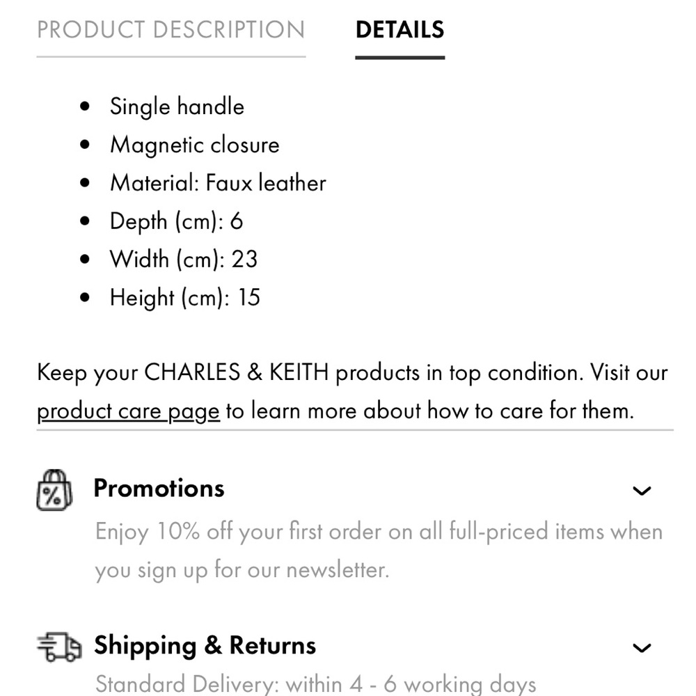 Charles & Keith Cesia Shoulder Bag - Picture 9 of 9